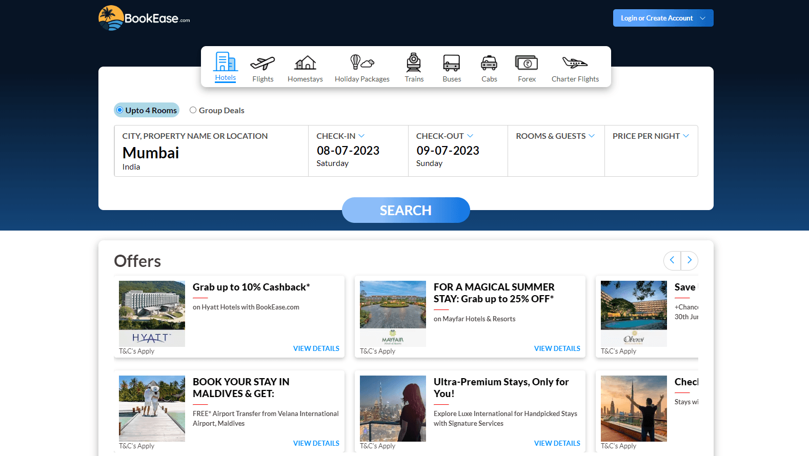 BookEase – Hotel Booking Platform